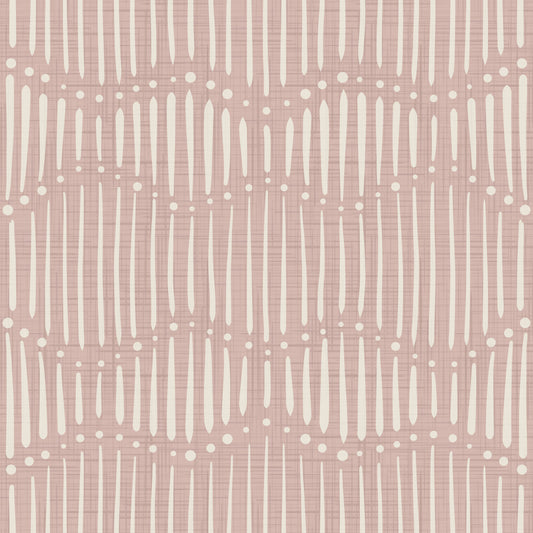 Boho Waves On Rosy Canvas Wallpaper⁠