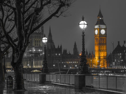 Big Ben: Noir Glow Wall Mural