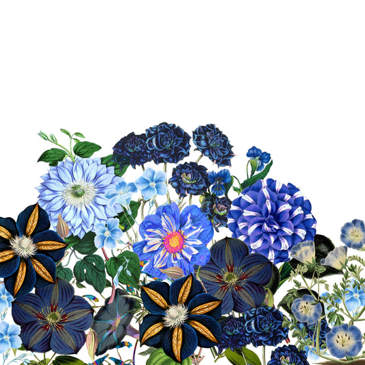 Blue Summer Garden Wall Mural