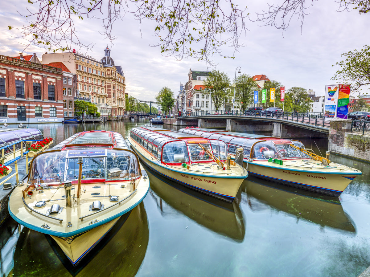 Waterway Charm of Amsterdam Wall Mural in your room