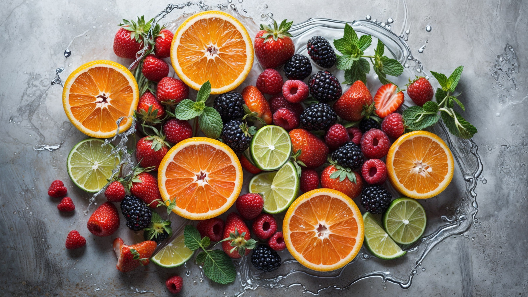 Fruity Splash Wall Mural