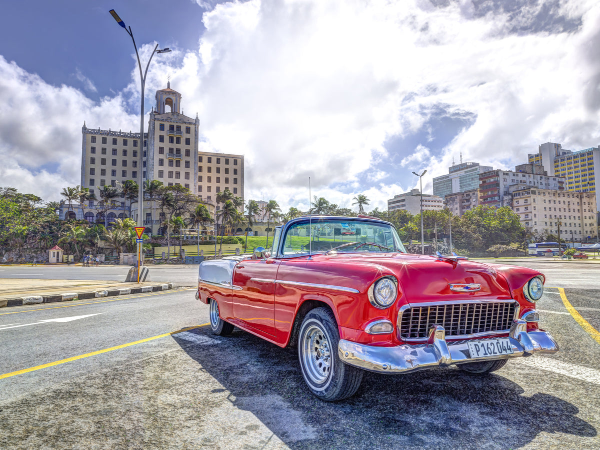 Cuban Ride Wall Mural in your room — zoomed