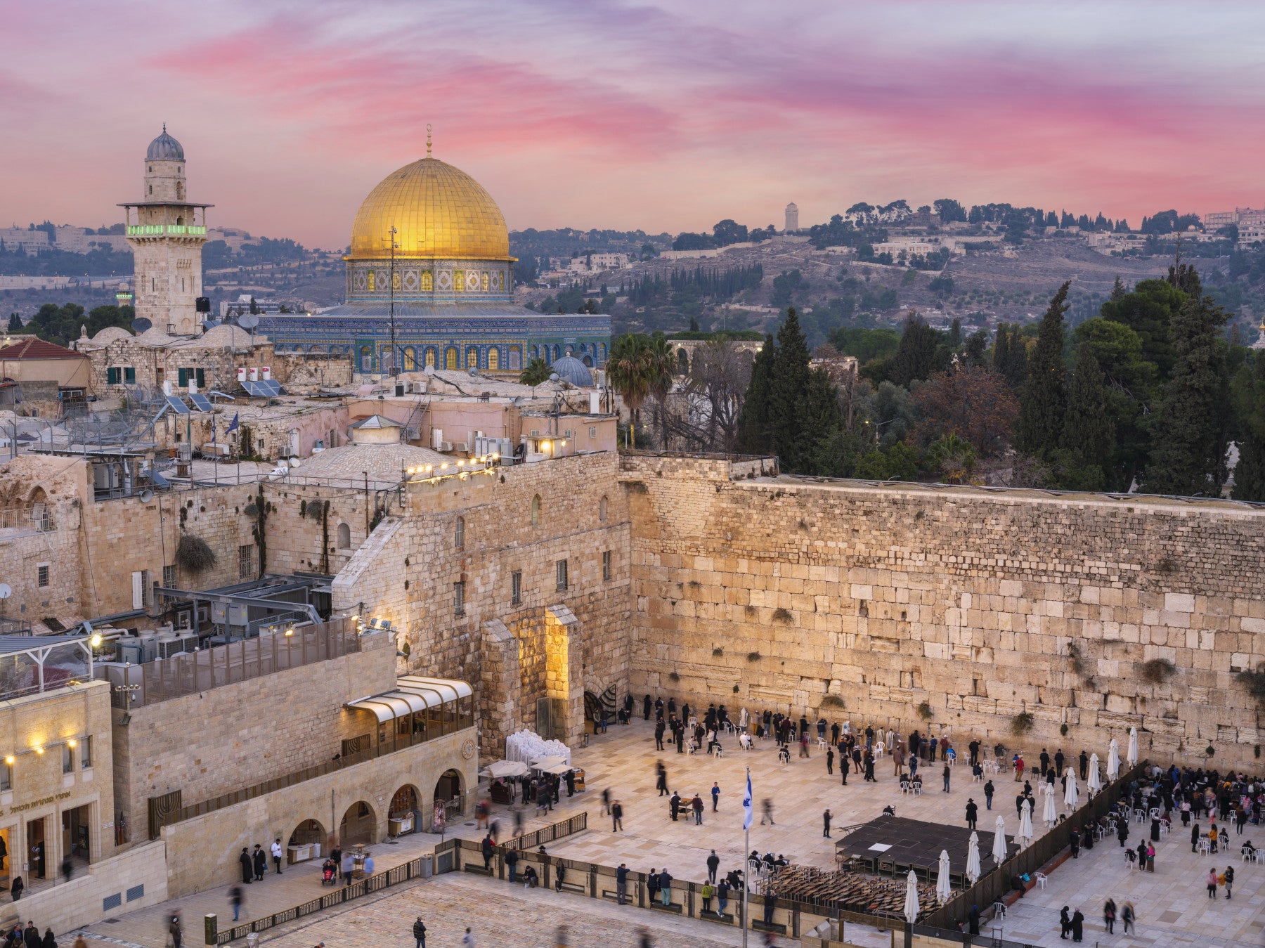 Timeless Holy City Wall Mural in your room — zoomed