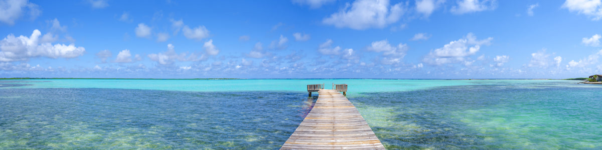 Tranquil Turquoise Pier Wall Mural in your room