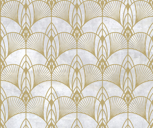 Art Deco White Glamour Wallpaper⁠