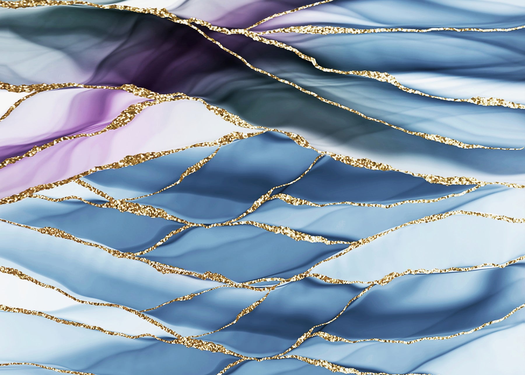Gilded Horizon Marble Wall Mural in your room — zoomed