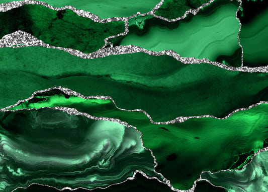 Papier peint mural Agate Émeraude