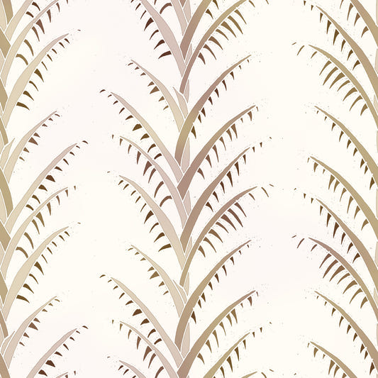 Papier peint simple à feuilles de palmier perlées