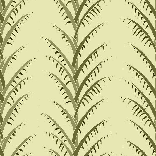 Simple Olive Green Palm Leaves Wallpaper⁠