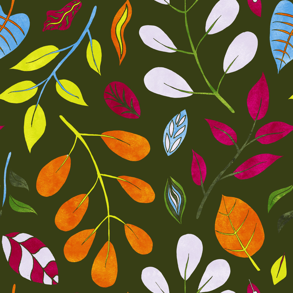 Colorful Wild Garden Forest Green Wallpaper⁠ in your room — zoomed
