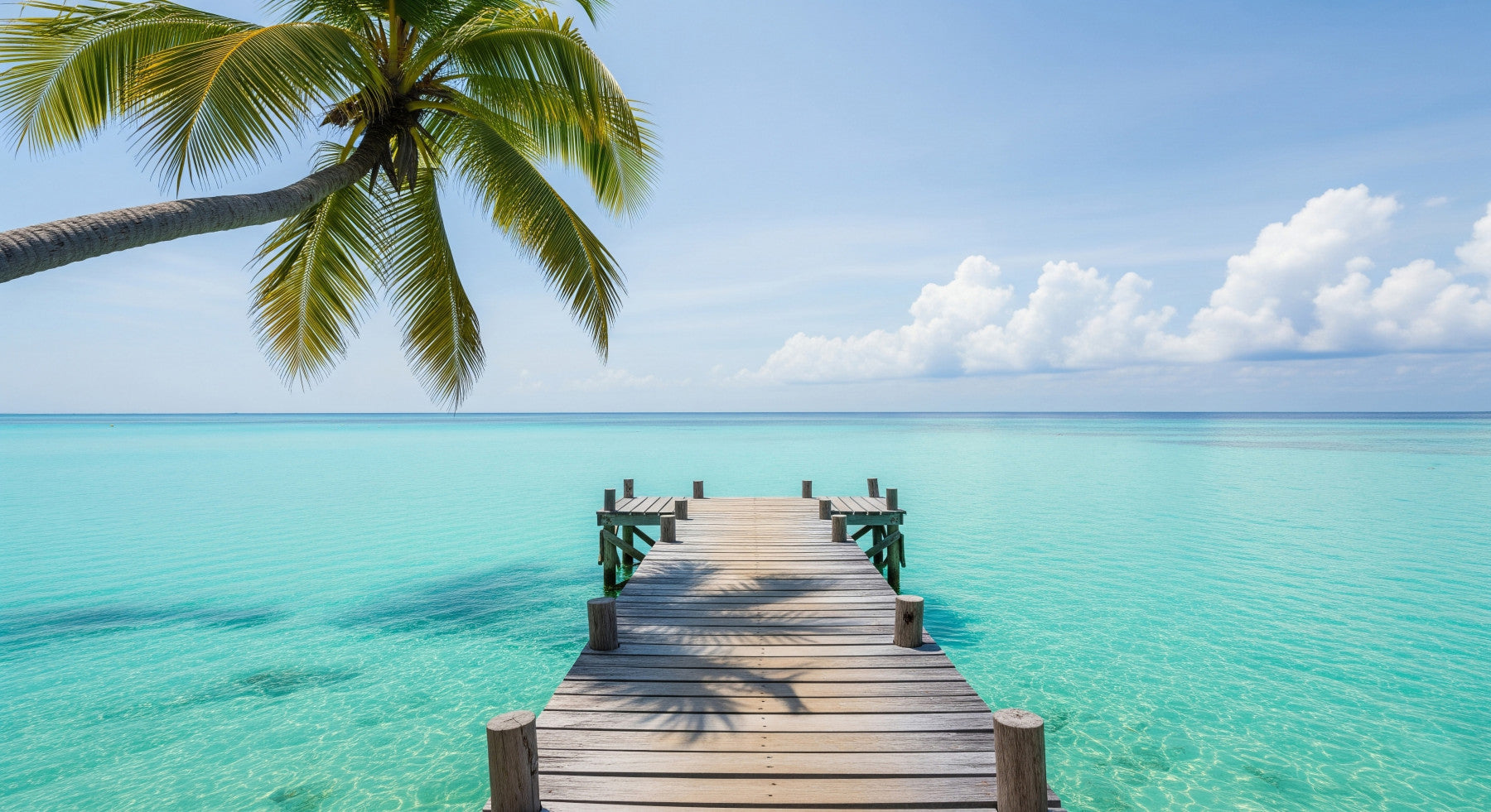 Tropical Pier Serenity Wall Mural