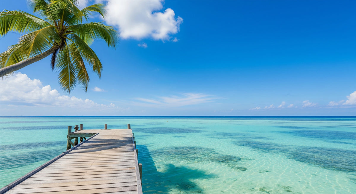 Tropical Getaway Wall Mural in your room — zoomed