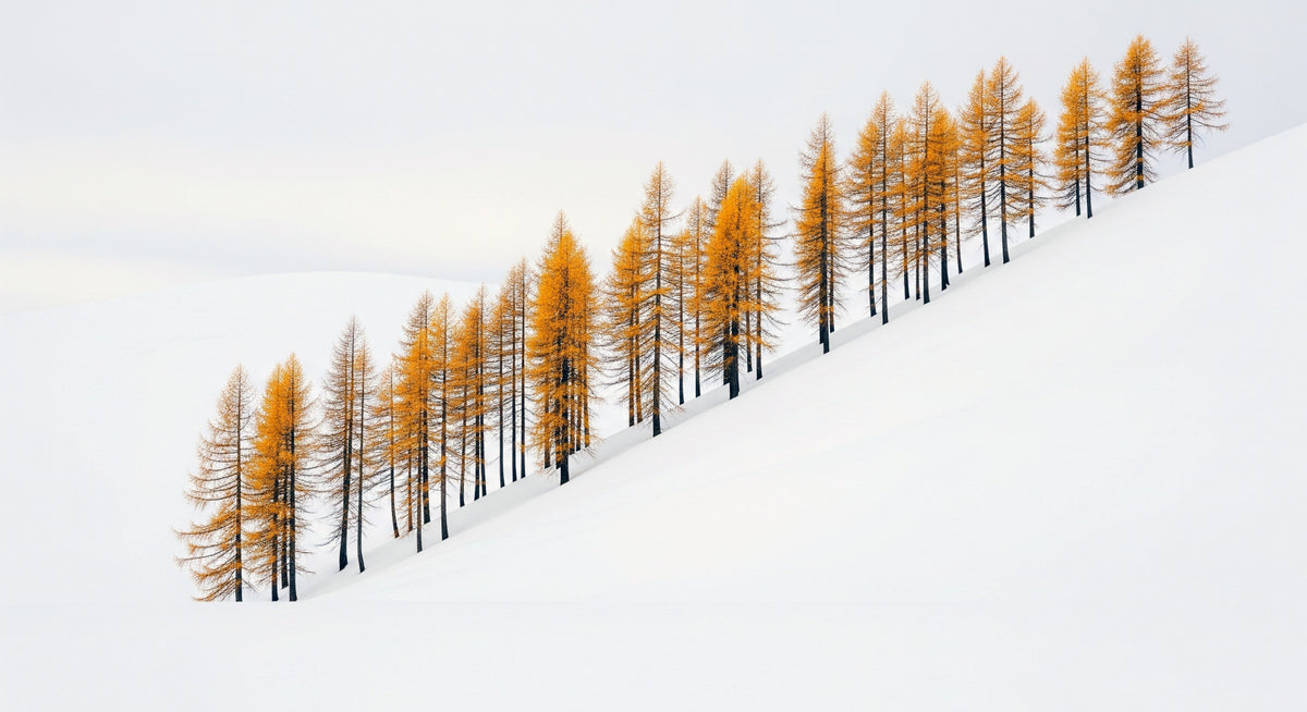 Winter's Gold Wall Mural in your room