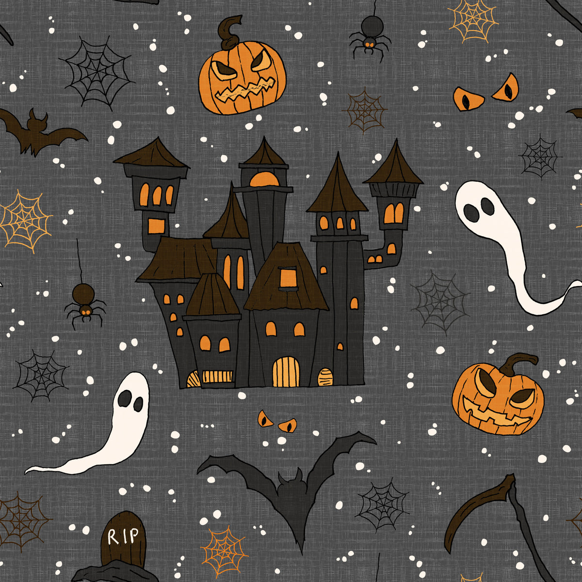 Phantom Castle Graveyard Gray Wallpaper‚Å† in your room