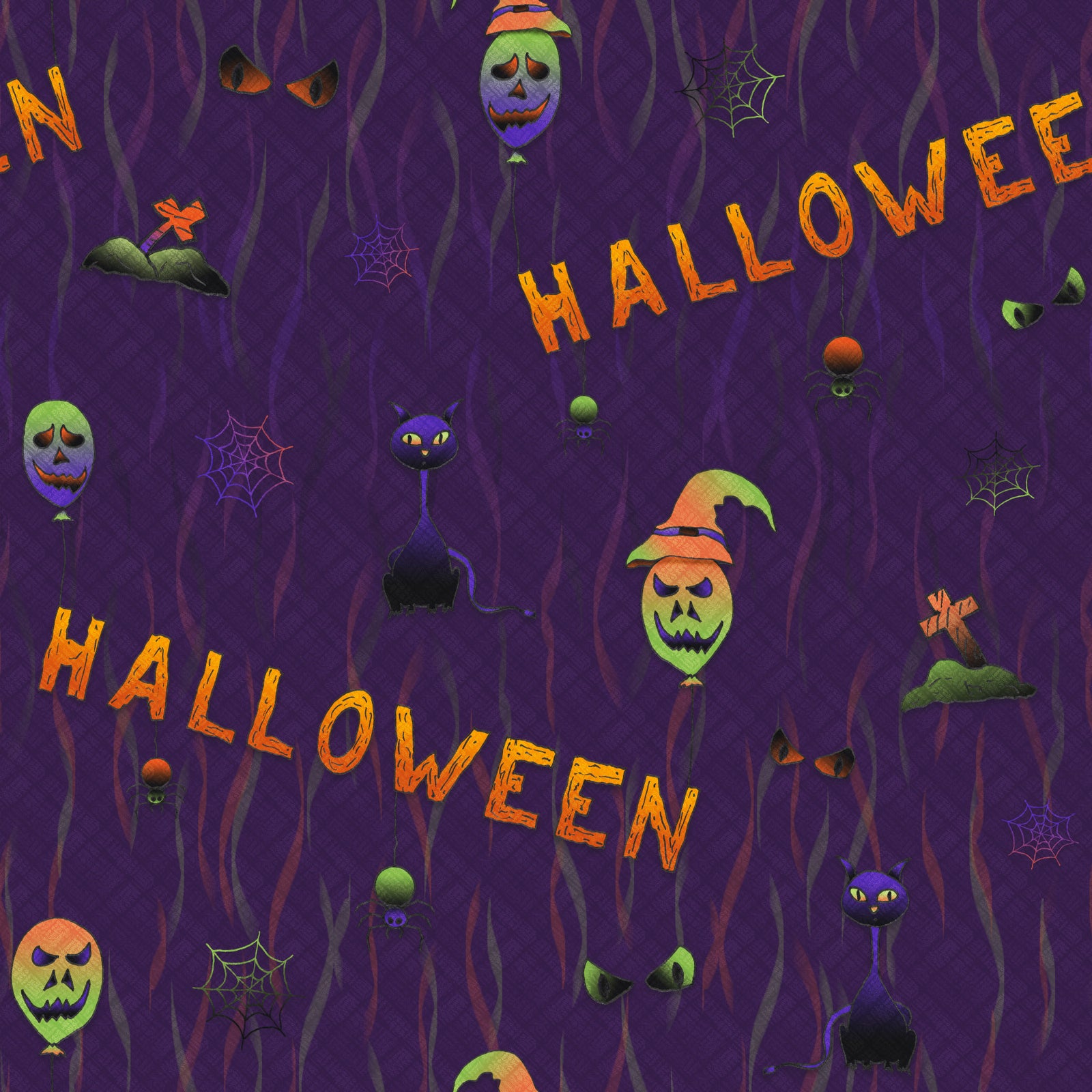 Papier peint violet effrayant pour Halloween⁠