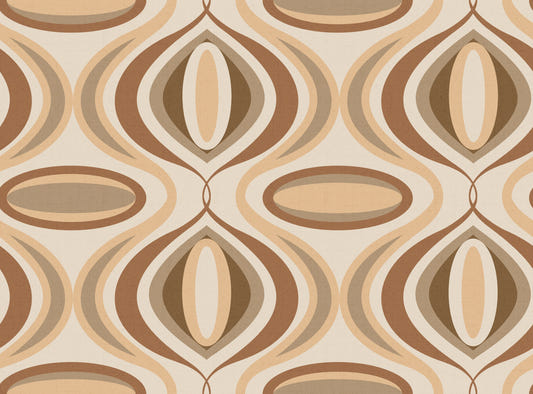 70s Wiggly Earth Tones Wallpaper⁠