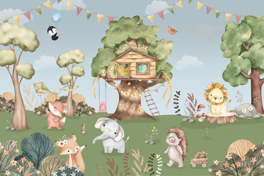Treehouse Tales Wall Mural