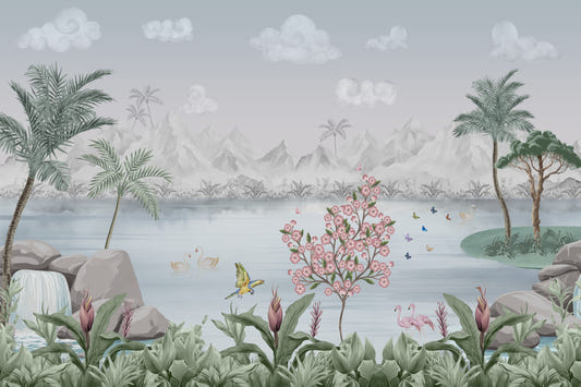 Fresque murale Rêve de Jardin d'Eau