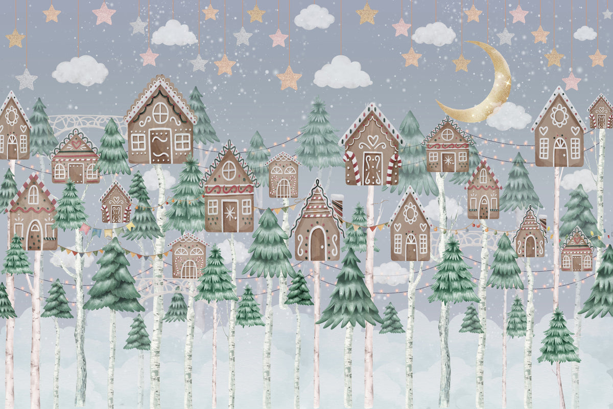 Sweet Winterscape Wall Mural in your room