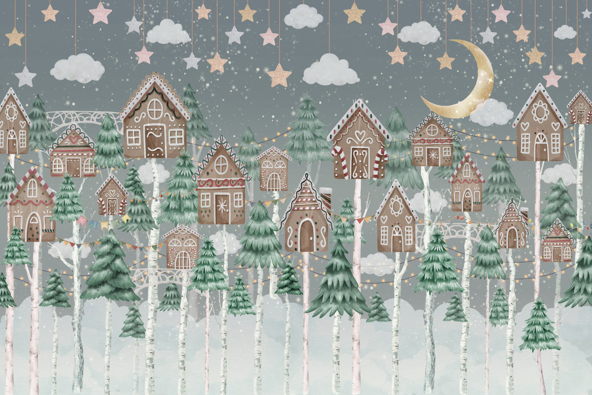 Fresque murale Forêt de Pruneaux Sucrés in your room — zoomed