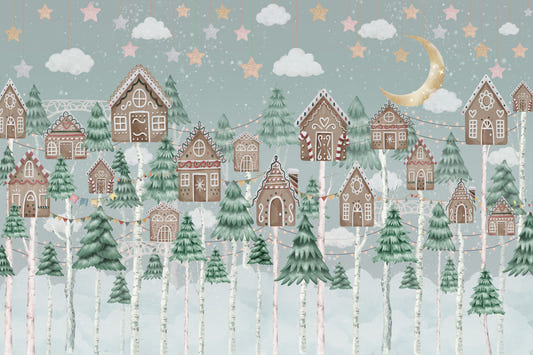 Winter Village Magic Wall Mural
