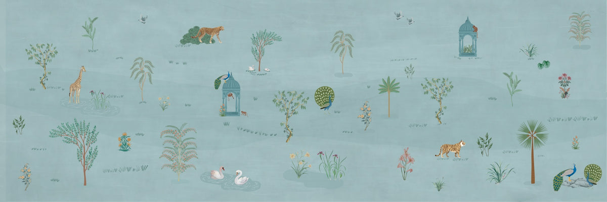 Serene Savannah Wall Mural in your room — zoomed