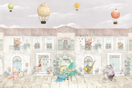 Fresque murale Town Tunes Animal Serenade