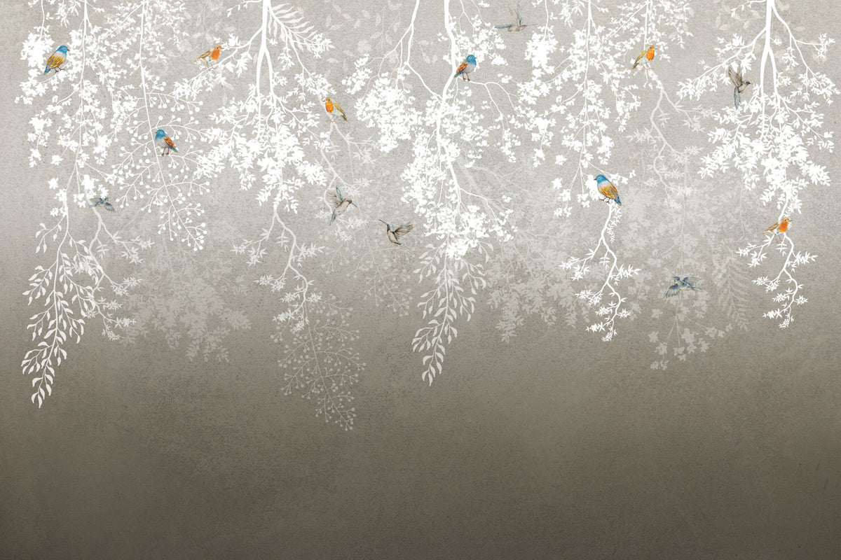 Birds & Blooms Serenity Wall Mural in your room