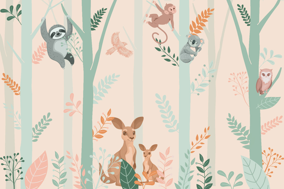 Enchanted Forest Friends Wall Mural in your room