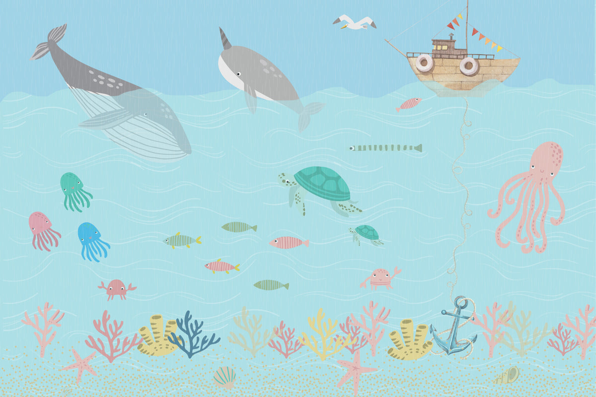 Ocean Friends' Playtime Wall Mural