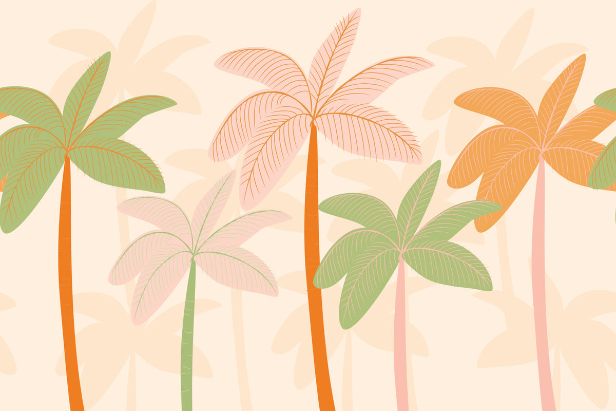 Tropical Pastel Dream Wall Mural