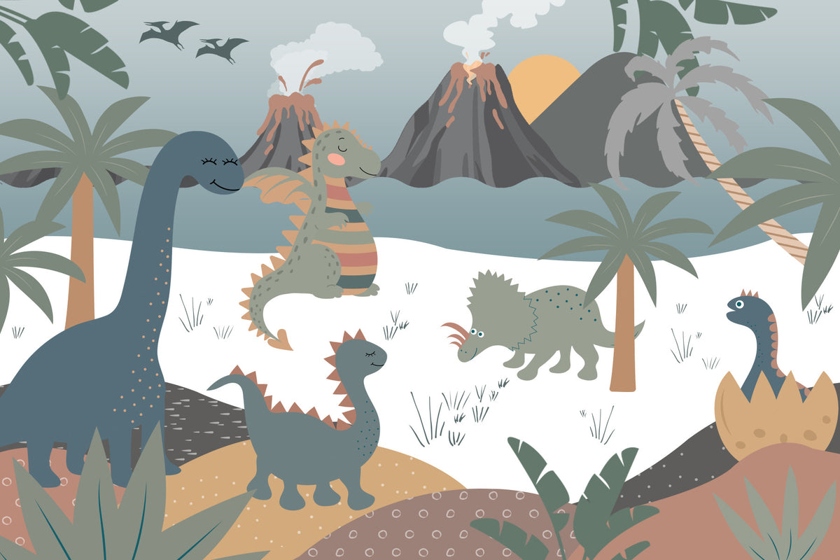 Jurassic Jungle Wall Mural in your room