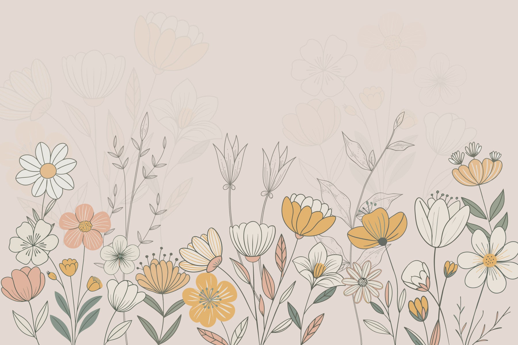 Fresque murale Murmure Floral