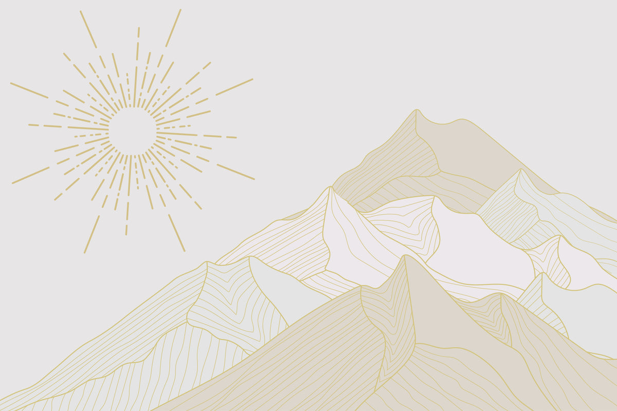 Golden Summit Serenity Wall Mural in your room — zoomed