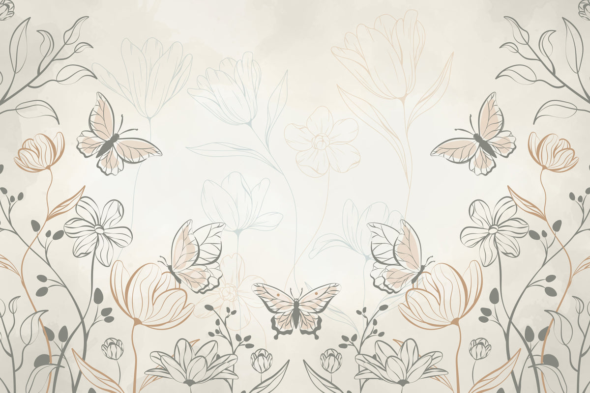 Gentle Flight Wall Mural in your room — zoomed