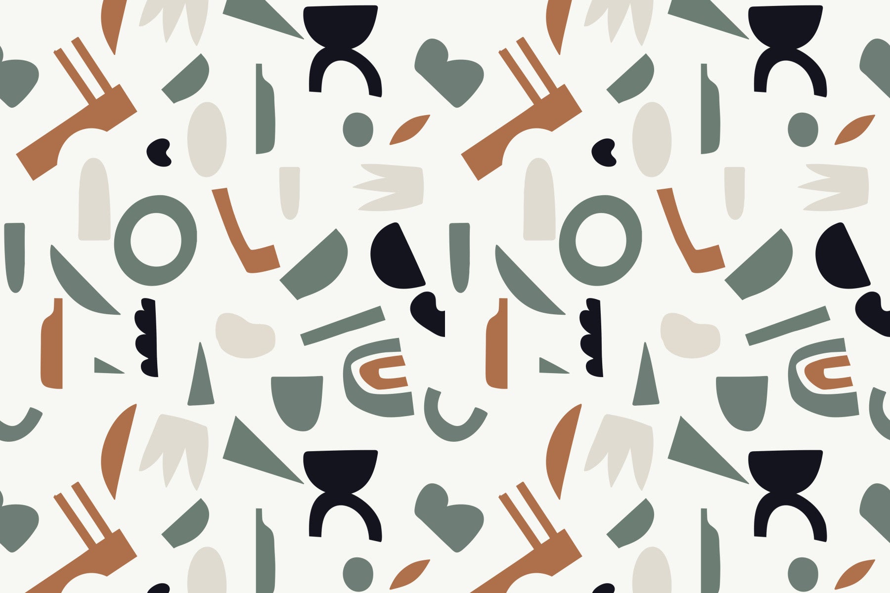 Papier peint mural formes organiques abstraites in your room — zoomed