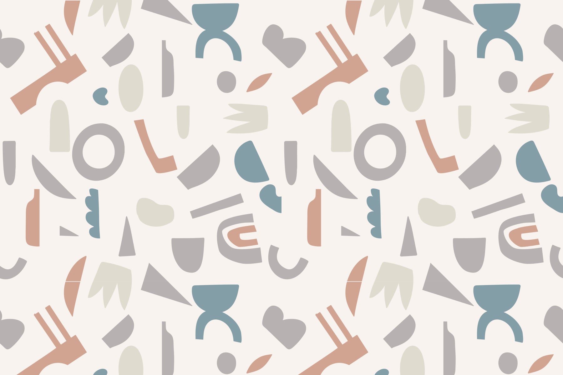 Soft Geometry Wall Mural in your room — zoomed