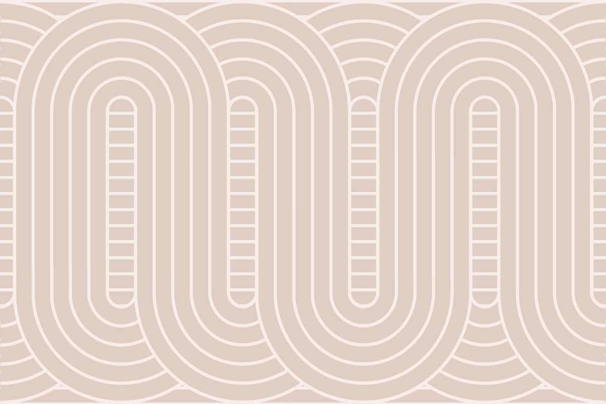 Arcadia Curved Beige Wallpaper Wall Mural in your room