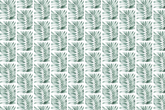 Leafy Grid Wall Mural