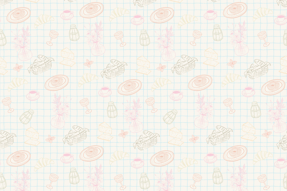Sketchbook Picnic Wall Mural in your room