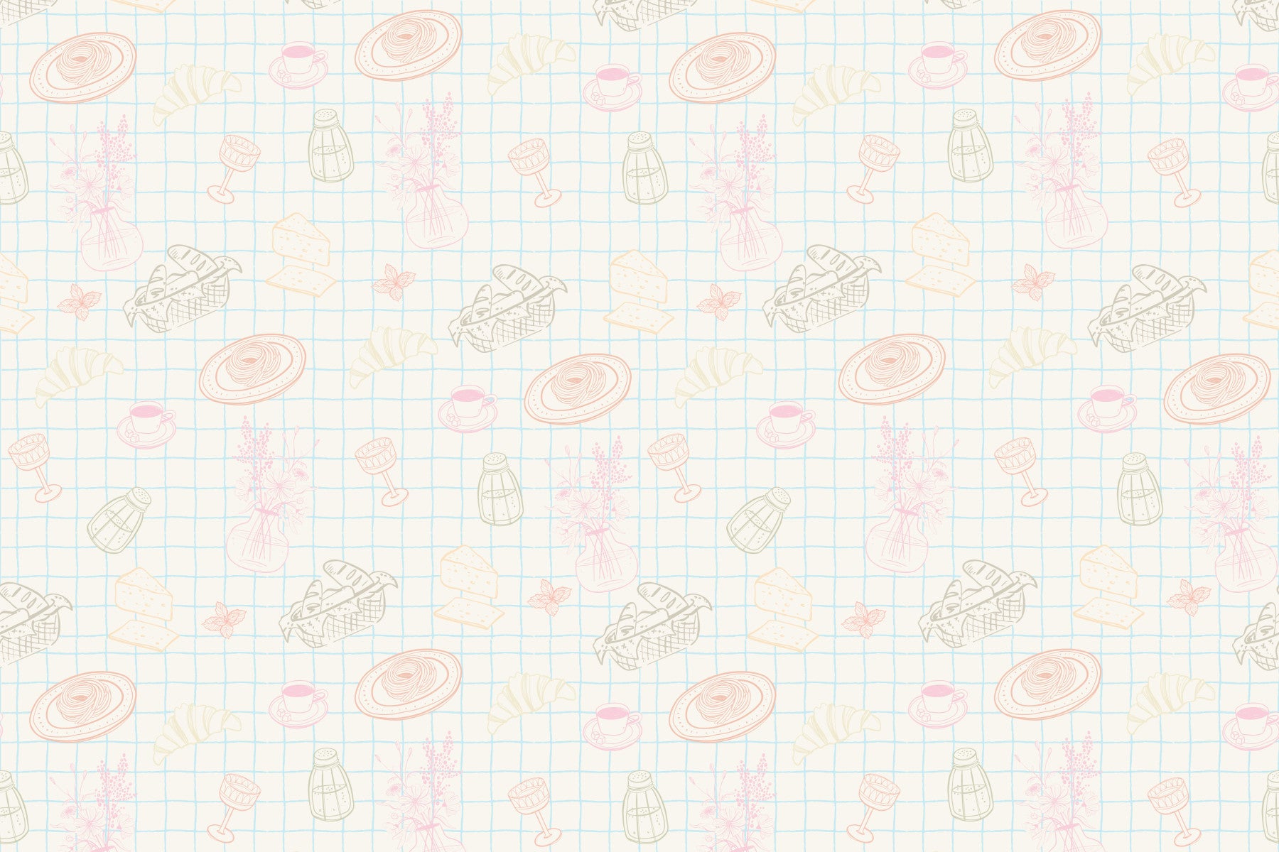 Sketchbook Picnic Wall Mural