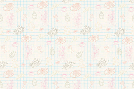 Sketchbook Picnic Wall Mural
