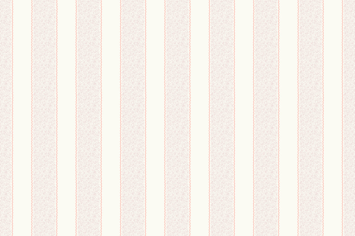Vintage Stripe Flourish Wall Mural in your room