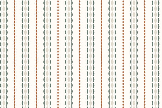 Retro Stripe Serenity Wall Mural