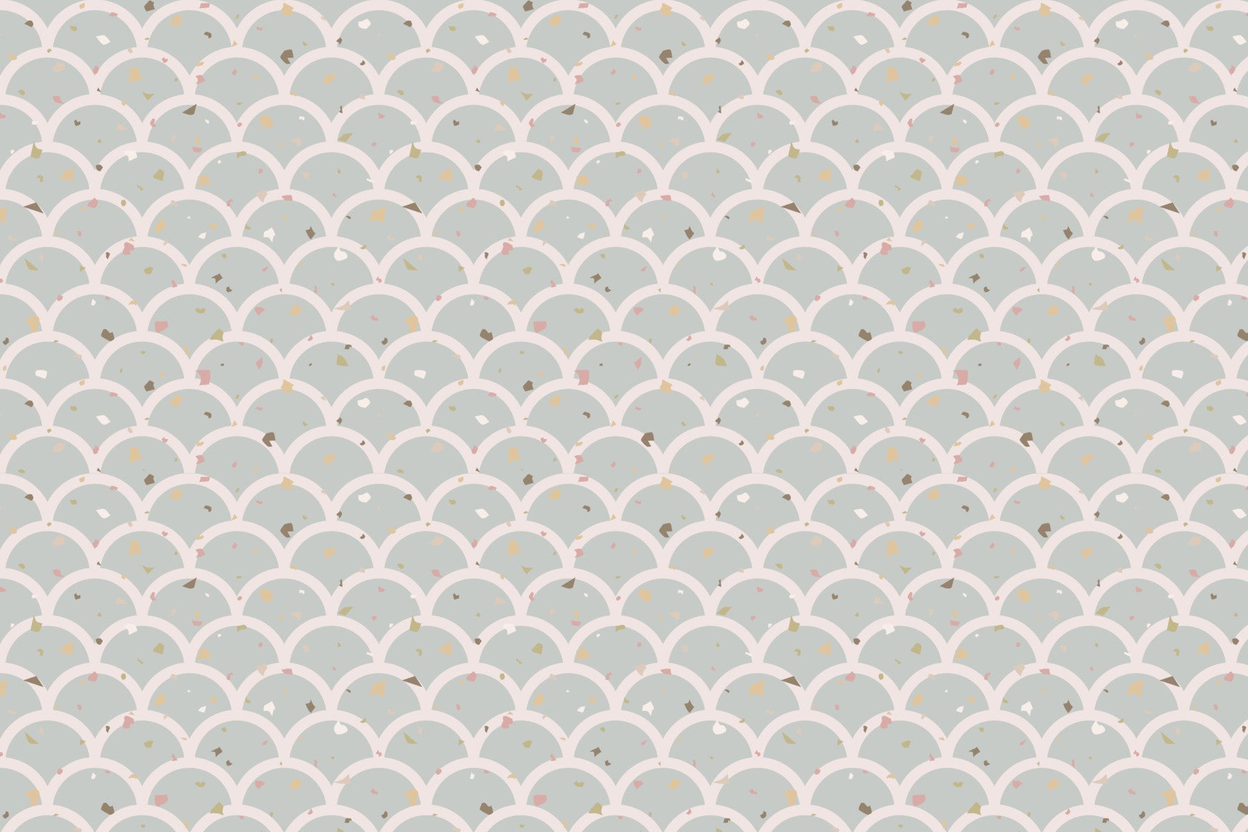 Terrazzo Scales Wallpaper⁠ in your room — zoomed