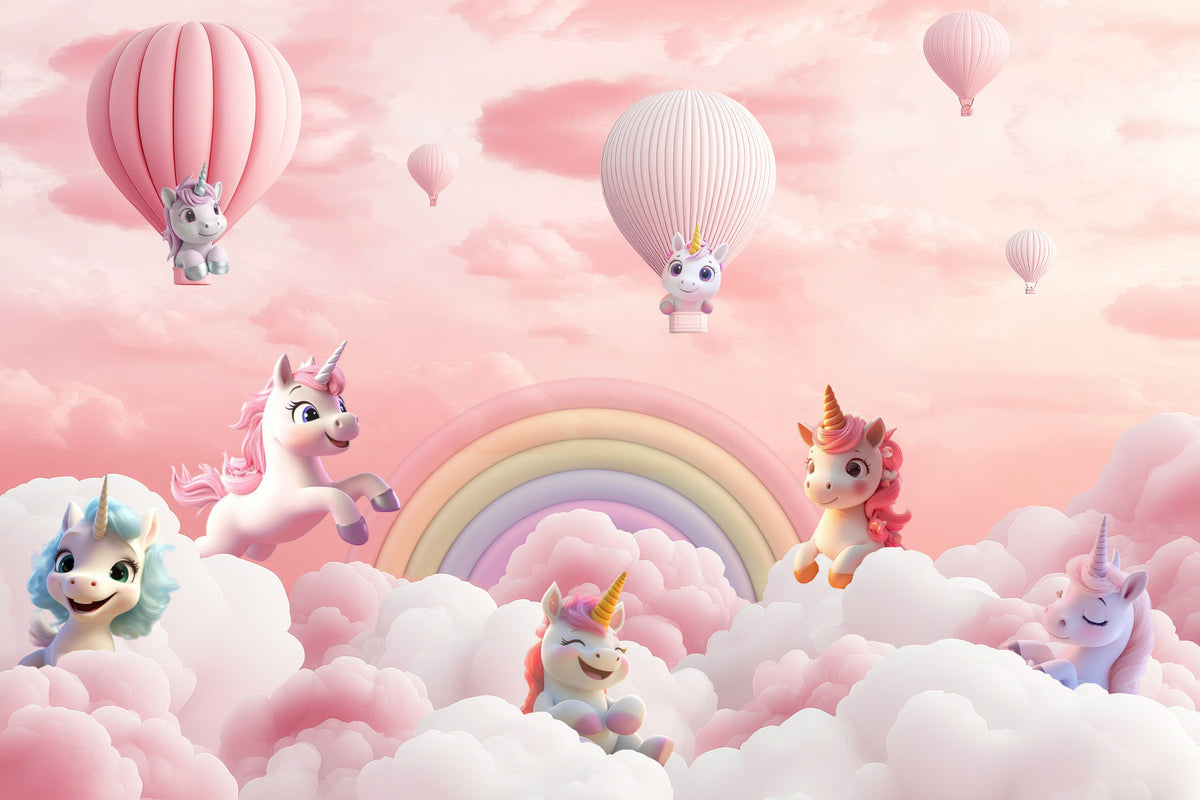 Unicorn Dreamscape Wall Mural in your room — zoomed