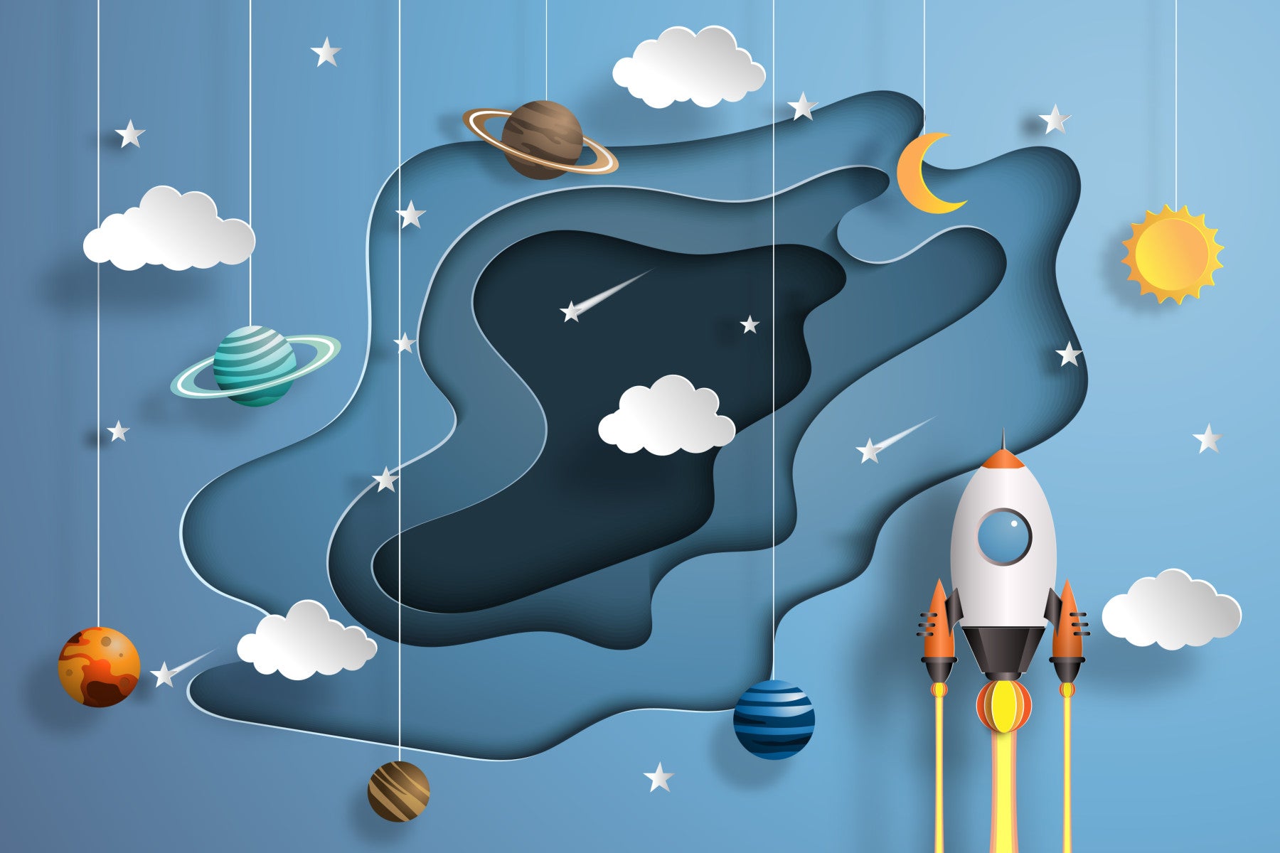 Cosmic Voyage Wall Mural