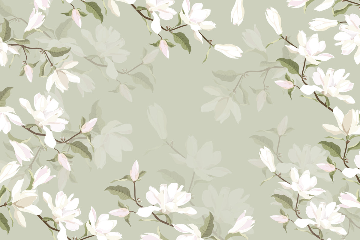 Blossom Branch Calm Wall Mural in your room