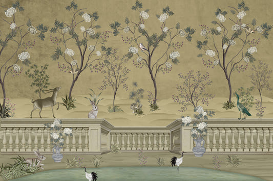 Serene Chinoiserie Wall Mural