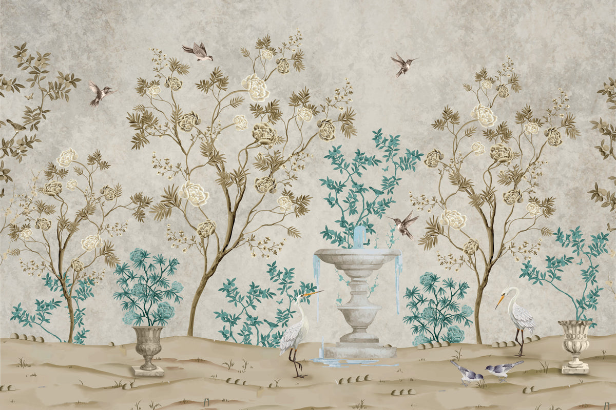 Fresque murale Conte de jardin